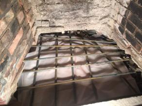 Fireplace restoration and new brick chimney